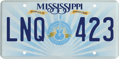 MS license plate LNQ423