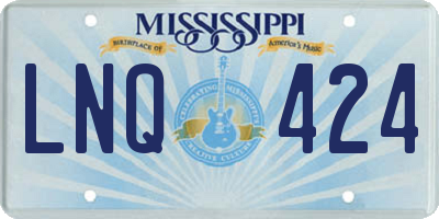 MS license plate LNQ424