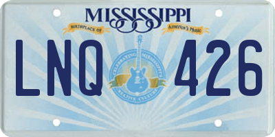 MS license plate LNQ426
