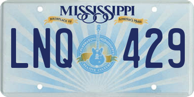 MS license plate LNQ429