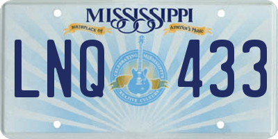 MS license plate LNQ433
