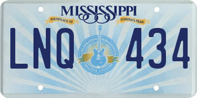 MS license plate LNQ434