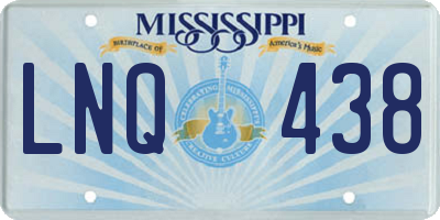 MS license plate LNQ438