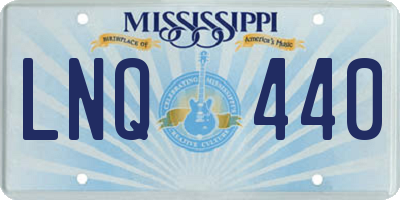 MS license plate LNQ440