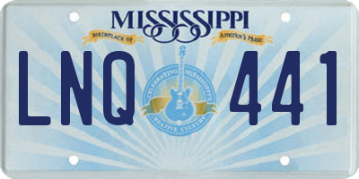 MS license plate LNQ441