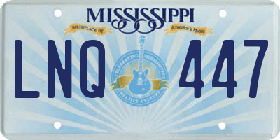 MS license plate LNQ447