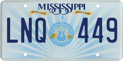 MS license plate LNQ449