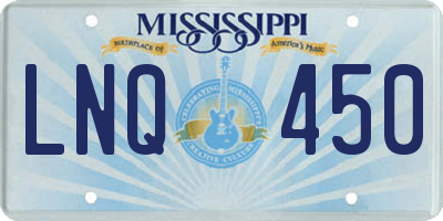 MS license plate LNQ450