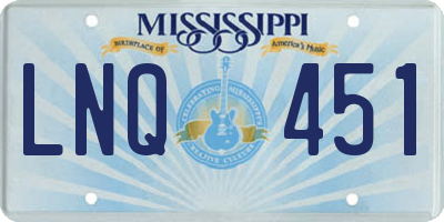 MS license plate LNQ451