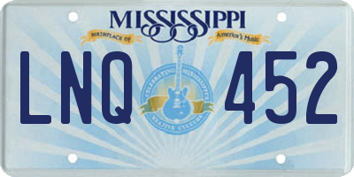 MS license plate LNQ452