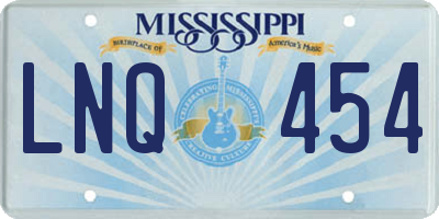 MS license plate LNQ454