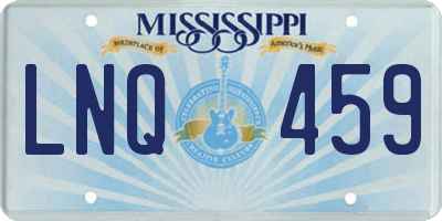 MS license plate LNQ459