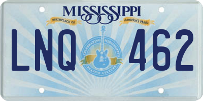 MS license plate LNQ462