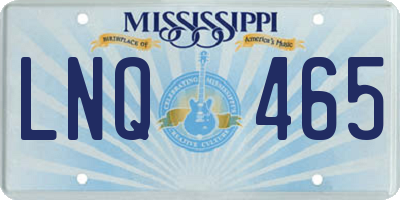 MS license plate LNQ465