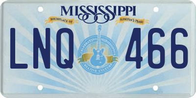 MS license plate LNQ466