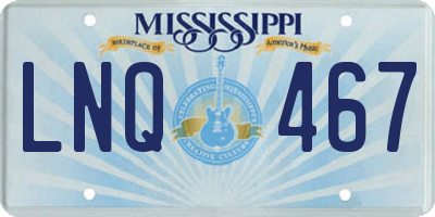 MS license plate LNQ467