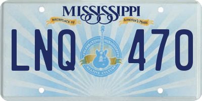 MS license plate LNQ470