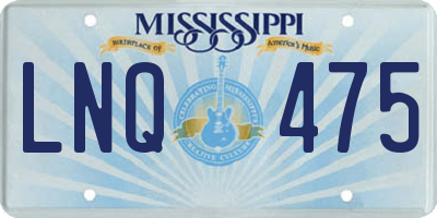 MS license plate LNQ475