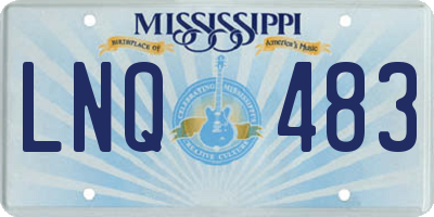 MS license plate LNQ483