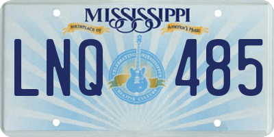 MS license plate LNQ485