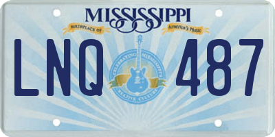 MS license plate LNQ487