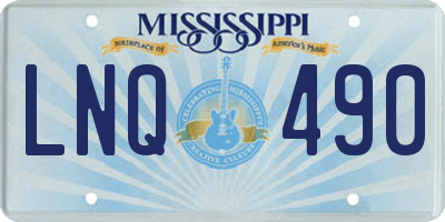 MS license plate LNQ490