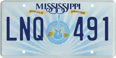 MS license plate LNQ491