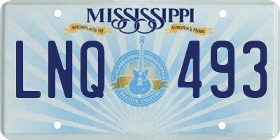 MS license plate LNQ493