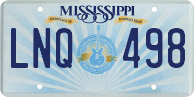 MS license plate LNQ498