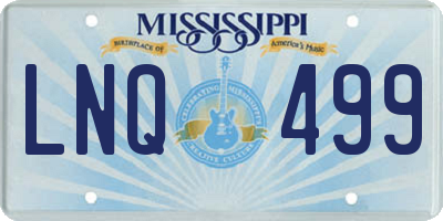 MS license plate LNQ499