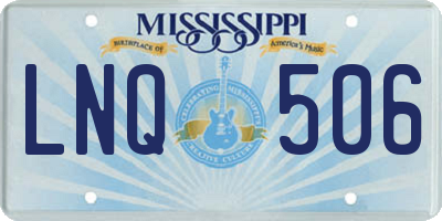MS license plate LNQ506