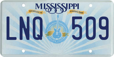 MS license plate LNQ509