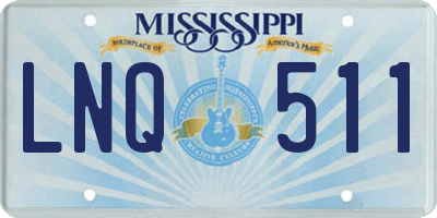 MS license plate LNQ511