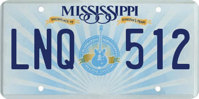 MS license plate LNQ512