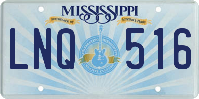 MS license plate LNQ516