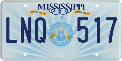 MS license plate LNQ517