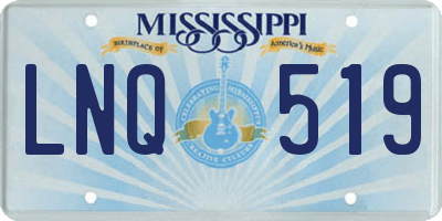 MS license plate LNQ519