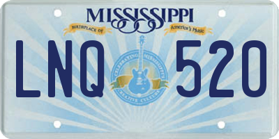 MS license plate LNQ520