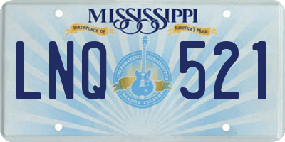 MS license plate LNQ521