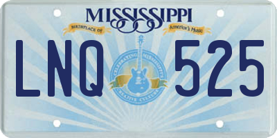 MS license plate LNQ525