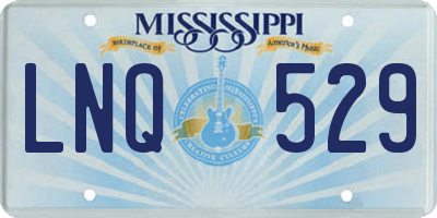 MS license plate LNQ529