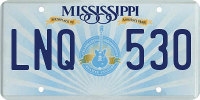 MS license plate LNQ530