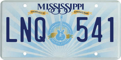 MS license plate LNQ541