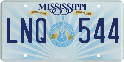 MS license plate LNQ544