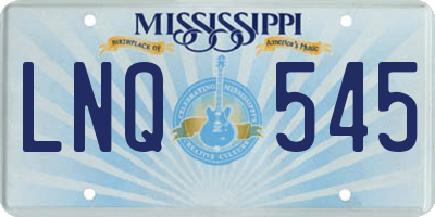 MS license plate LNQ545