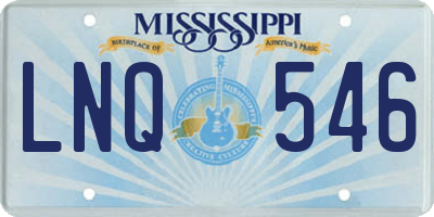 MS license plate LNQ546