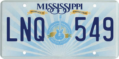 MS license plate LNQ549