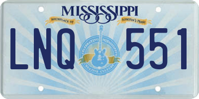 MS license plate LNQ551
