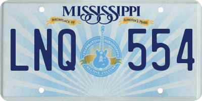 MS license plate LNQ554