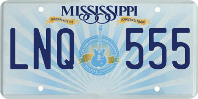 MS license plate LNQ555